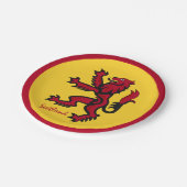 Assiettes En Carton Plaques écossaises, Lion écossais / Rampant (Angle)