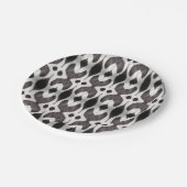 Assiettes En Carton Plaques élégantes Motif noir et blanc (Angle)