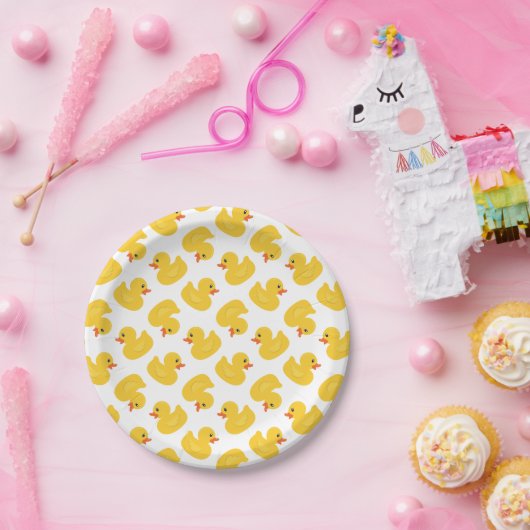 Assiettes En Carton Plaques en caoutchouc | Jote Jaune Ducky Party (Fête)