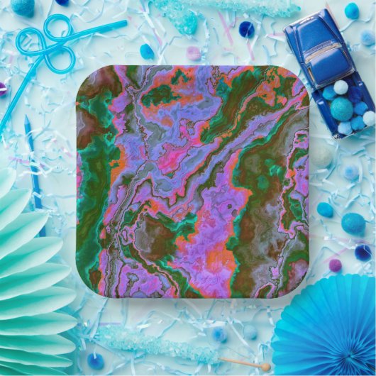 Assiettes En Carton Plaques en marbre aigre (Fête)