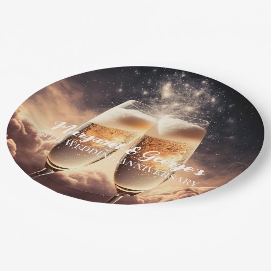 Assiettes En Carton Plaques en papier à bouillon Champagne (Angle)