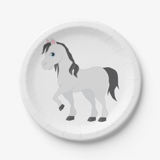Assiettes En Carton Plaques en papier à cheval mignonnes (Devant)