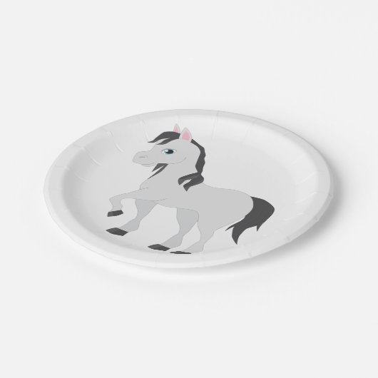 Assiettes En Carton Plaques en papier à cheval mignonnes (Angle)