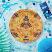 Assiettes En Carton Plaques en papier à dinde bon thanksgiving (Fête)