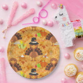 Assiettes En Carton Plaques en papier à dinde bon thanksgiving (Fête)