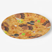 Assiettes En Carton Plaques en papier à dinde bon thanksgiving (Angle)