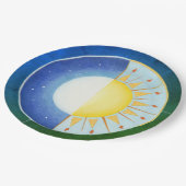 Assiettes En Carton Plaques en papier à équinoxe celtique Sun et Lune (Angle)