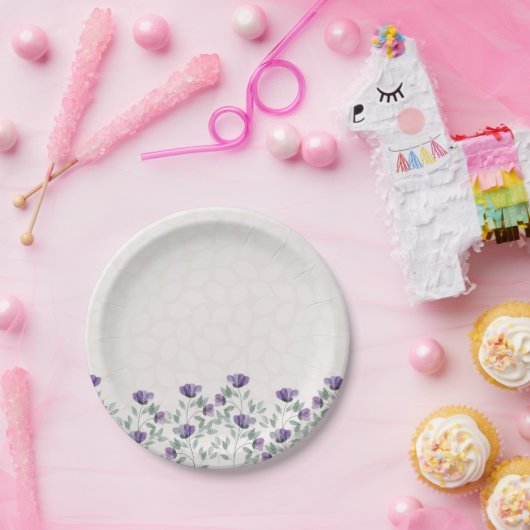 Assiettes En Carton Plaques en papier à fleurs de jardin (Fête)