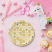 Assiettes En Carton Plaques en papier abeille Baby shower (Fête)