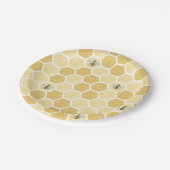 Assiettes En Carton Plaques en papier abeille Baby shower (Angle)