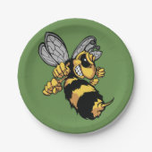 Assiettes En Carton Plaques en papier abeille très en colère (Devant)