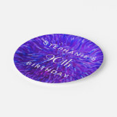 Assiettes En Carton Plaques en papier Abstrait violet, 90e anniversair (Angle)
