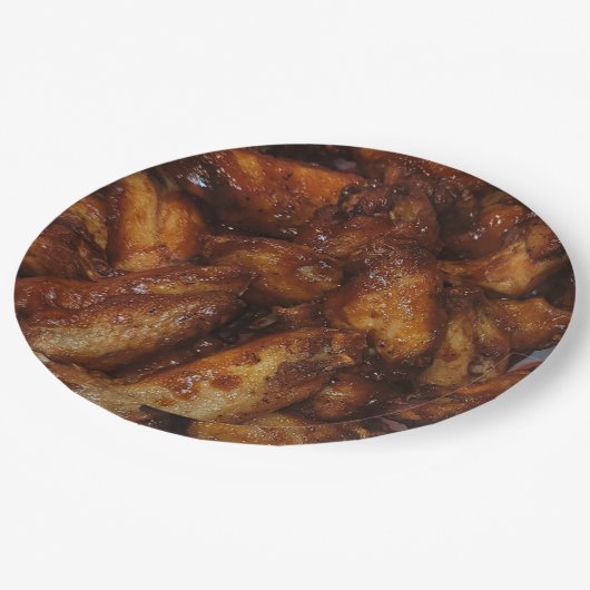 Assiettes En Carton Plaques en papier ailes de poulet  (Angle)