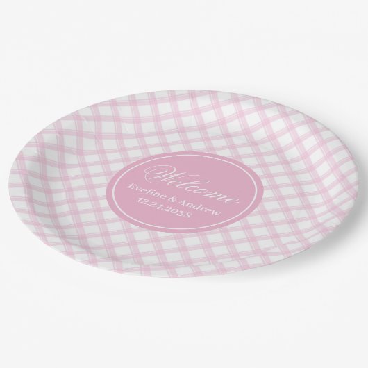 Assiettes En Carton Plaques en papier Anniversaire de enfant Pink Plai (Angle)