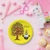 Assiettes En Carton Plaques en papier, Arbre à mouton Jaune (Fête)
