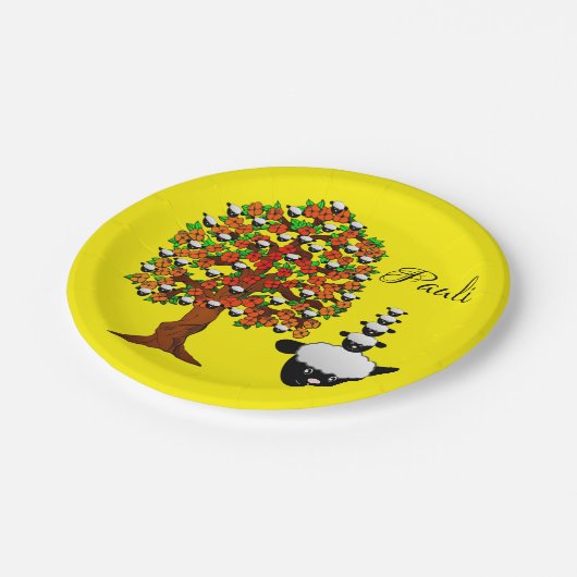 Assiettes En Carton Plaques en papier, Arbre à mouton Jaune (Angle)