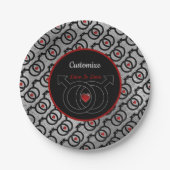 Assiettes En Carton Plaques en papier argent pour mariage gay (Devant)