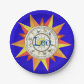 Assiettes En Carton Plaques en papier, Astrologie Blue Star (Devant)