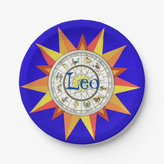 Assiettes En Carton Plaques en papier, Astrologie Blue Star (Devant)
