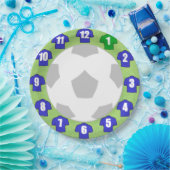 Assiettes En Carton Plaques en papier avec chemises à sport bleu (Fête)