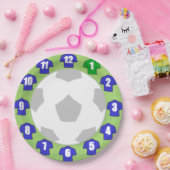 Assiettes En Carton Plaques en papier avec chemises à sport bleu (Fête)