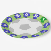 Assiettes En Carton Plaques en papier avec chemises à sport bleu (Angle)