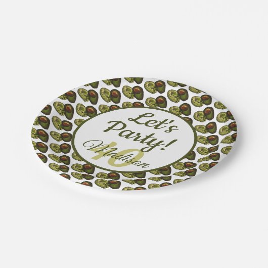 Assiettes En Carton Plaques en papier Avocado (Angle)