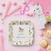 Assiettes En Carton Plaques en papier Baby shower à cheval (Fête)