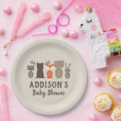 Assiettes En Carton Plaques en papier Baby shower à thème bois (Fête)