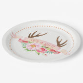 Assiettes En Carton Plaques en papier Baby shower Antler pour filles (Angle)