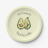 Assiettes En Carton Plaques en papier Baby shower Avocado (Devant)