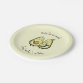 Assiettes En Carton Plaques en papier Baby shower Avocado (Angle)