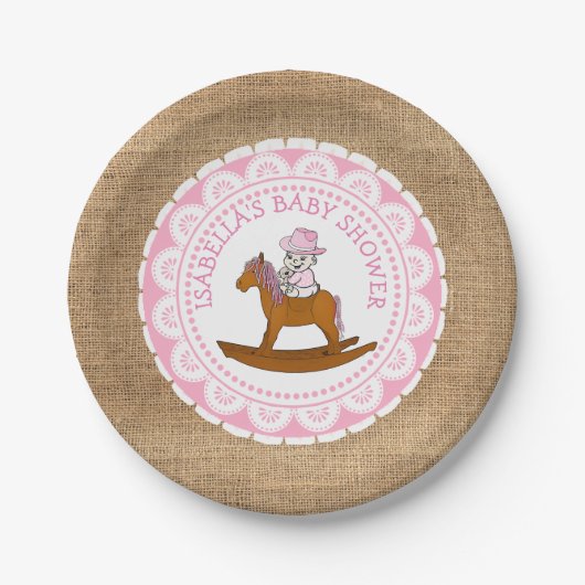 Assiettes En Carton Plaques en papier Baby shower Cake Personnalisées (Devant)