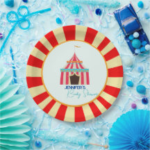 Plaques en papier Baby shower cirque