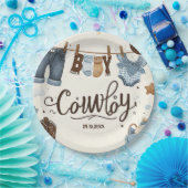 Assiettes En Carton Plaques en papier baby shower Cowboy (Fête)