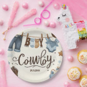 Assiettes En Carton Plaques en papier baby shower Cowboy (Fête)