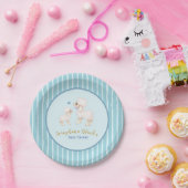 Assiettes En Carton Plaques en papier Baby shower d'agneau de garçon b (Fête)