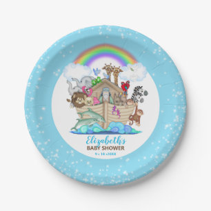 Assiettes En Carton Plaques en papier Baby shower d'arche de Noah