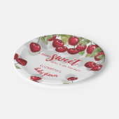 Assiettes En Carton Plaques en papier Baby shower de cerisier doux Ber (Angle)