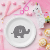 Assiettes En Carton Plaques en papier Baby shower Eléphant mignonnes (Fête)