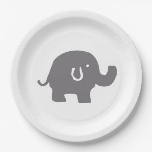 Assiettes En Carton Plaques en papier Baby shower Eléphant mignonnes