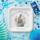 Assiettes En Carton Plaques en papier Baby shower lapin lapin (Fête)