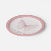 Assiettes En Carton "Plaques en papier Baby shower papillon" (Angle)