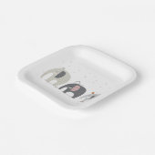 Assiettes En Carton Plaques en papier Baby shower pour éléphants (Angulaire)