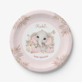 Assiettes En Carton Plaques en papier Baby shower pour filles automnal (Devant)