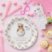Assiettes En Carton Plaques en papier baby shower pour hibou à couver (Fête)