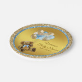 Assiettes En Carton Plaques en papier Baby shower pour ours en peluche (Angle)