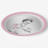 Assiettes En Carton Plaques en papier Baby shower Princess Pearl (Angle)