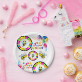 Assiettes En Carton Plaques en papier, Ballons d'anniversaire heureux  (Fête)