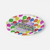 Assiettes En Carton Plaques en papier, Ballons de cupcake d'anniversai (Angle)